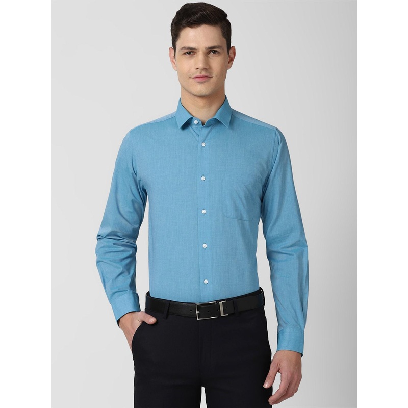 Peter England Men Blue Slim Fit Formal Shirt