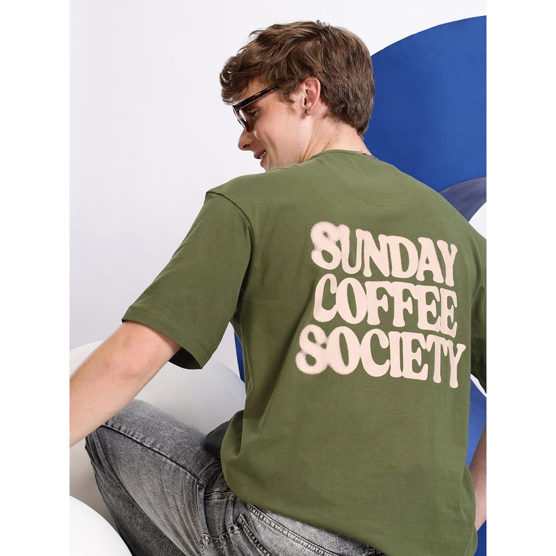 Aeropostale Pure Cotton Typography Printed Drop-Shoulder Sleeves Relaxed Fit T-shirt