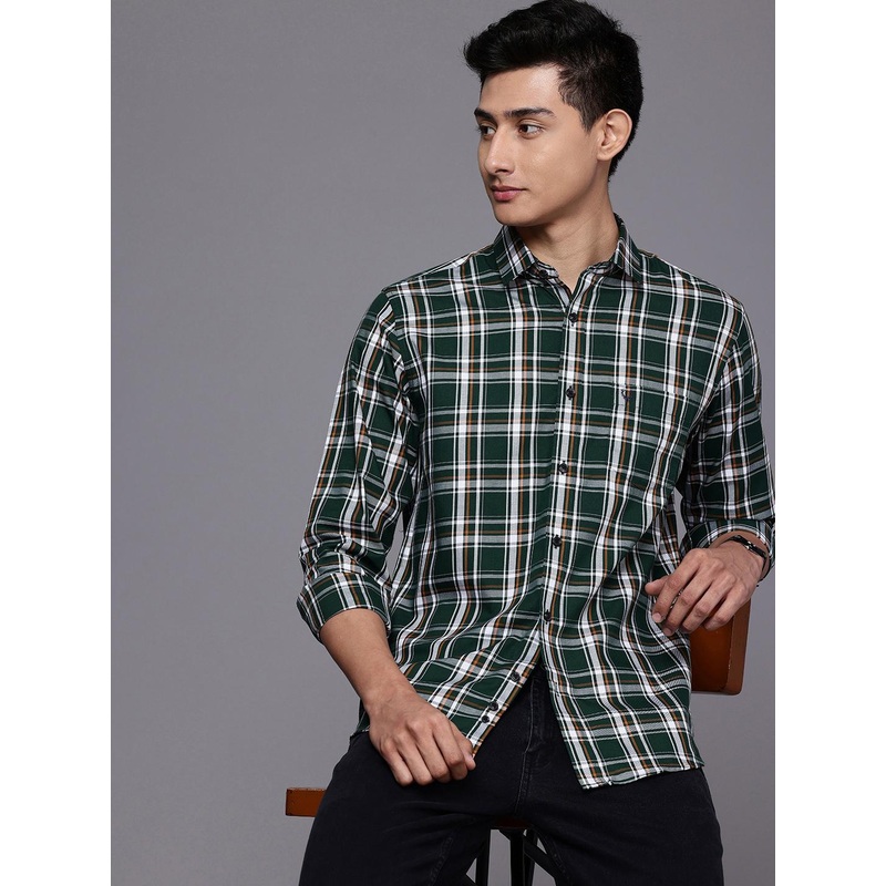 Allen Solly Checked Sport Fit Pure Cotton Casual Shirt
