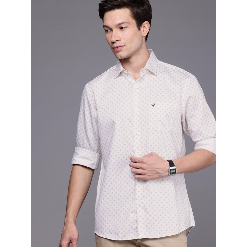 Allen Solly Pure Cotton Classic Fit Ethnic Motifs Printed Casual Shirt