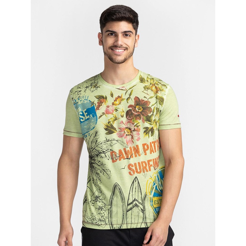 Being Human Floral Printed Cotton T-shirt