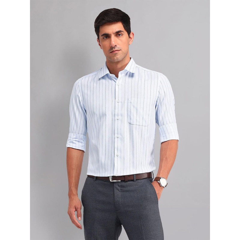 AD By Arvind Men Striped Formal Shirt