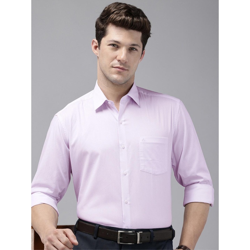 Arrow Manhattan Slim Fit Printed Pure Cotton Formal Shirt