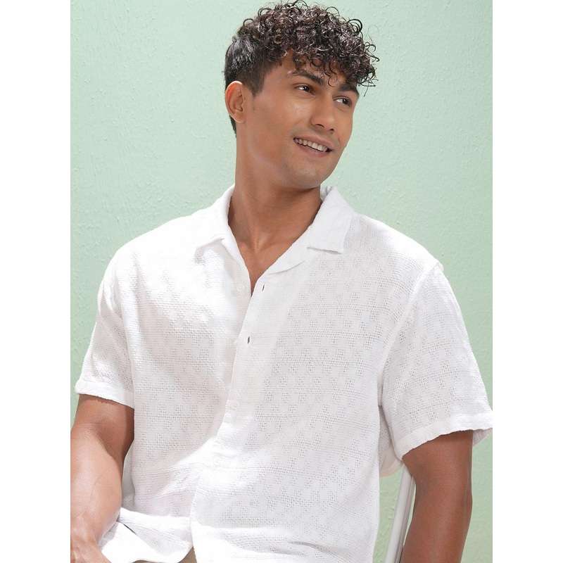 HIGHLANDER Men Comfort Opaque Casual Relaxed Fit Shirt