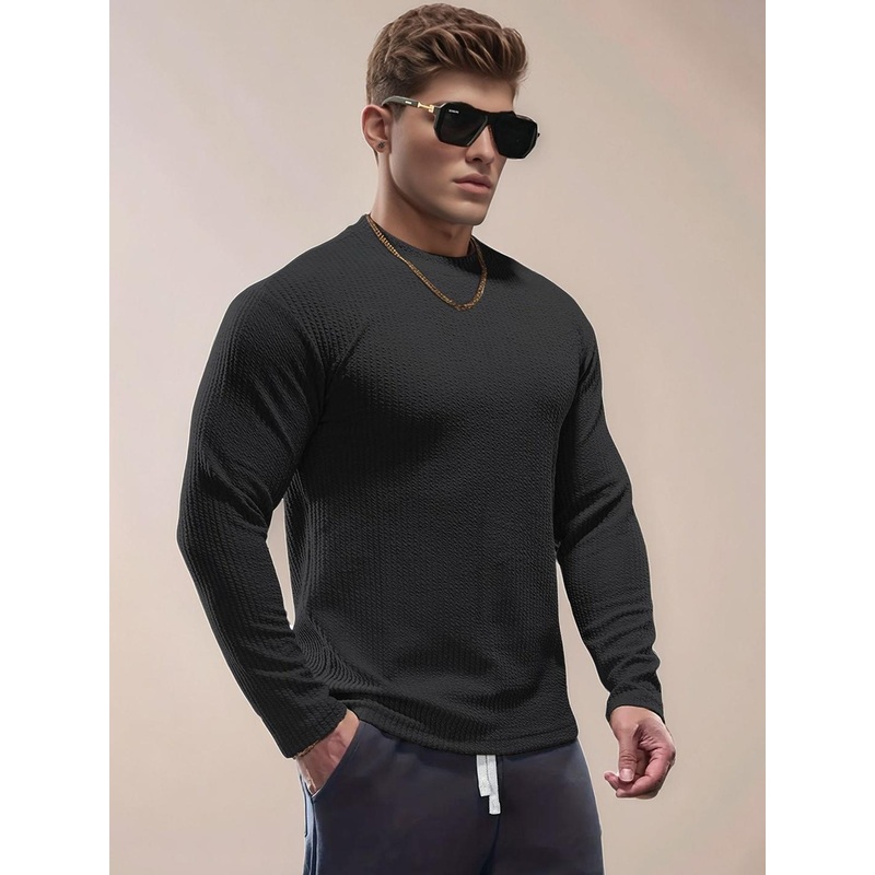 SZN Long Sleeve Round Neck Muscle Fit T-shirt