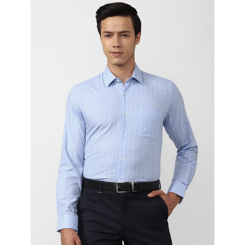 Peter England Men Slim Fit Checked Formal Shirt