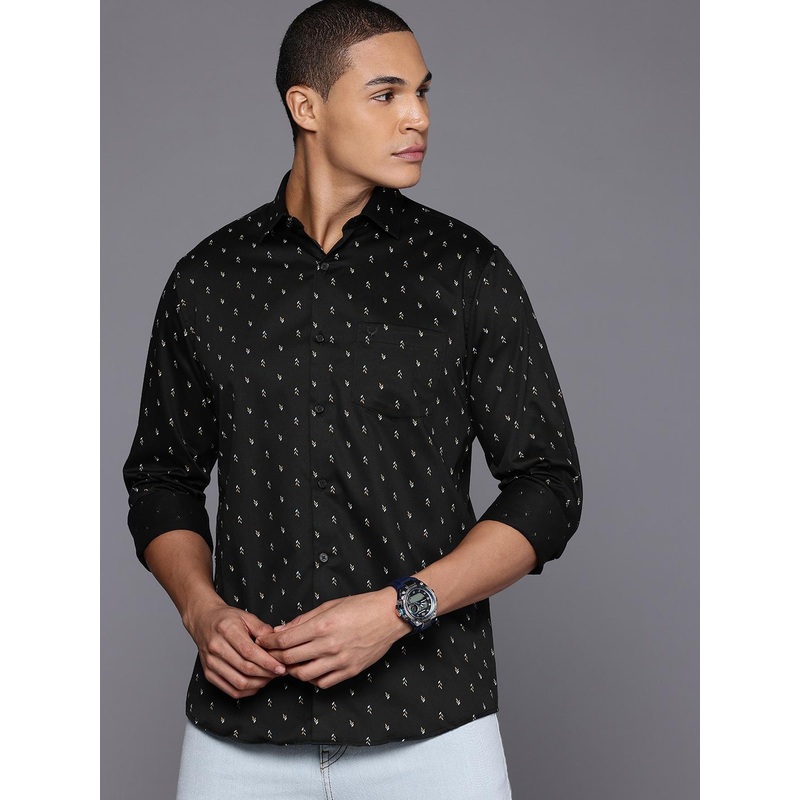 Allen Solly Pure Cotton Classic Fit Geometric Printed Casual Shirt