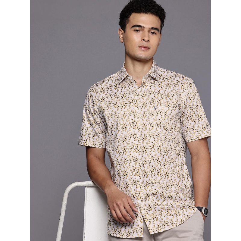 Allen Solly Sport Fit Micro Ditsy Printed Pure Cotton Casual Shirt