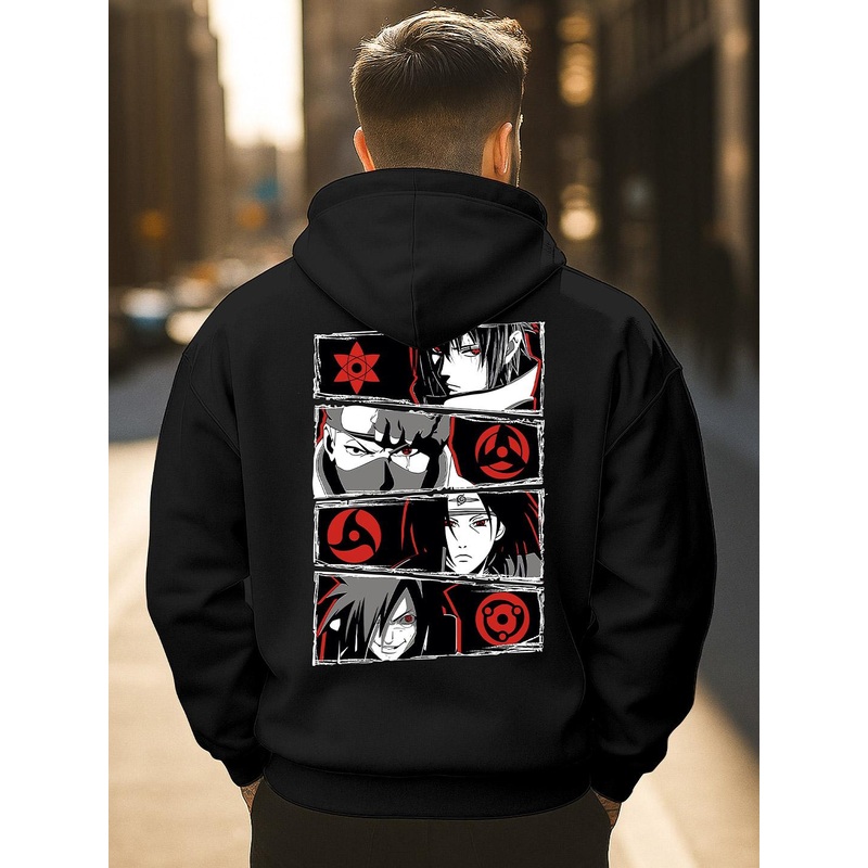 Triptee Men Naruto Printed Hooded Sweatshirt