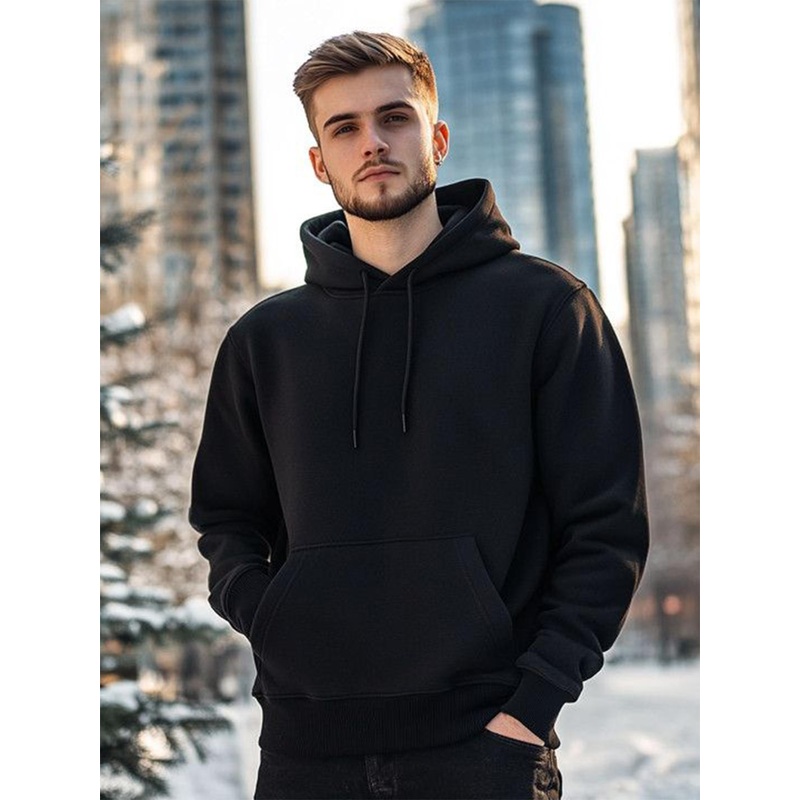 URBANICE Cotton Hooded Pullover Sweatshirt