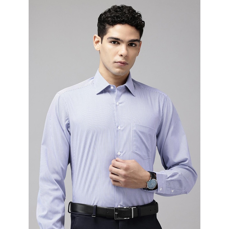 Van Heusen Custom Striped Pure Cotton Formal Shirt