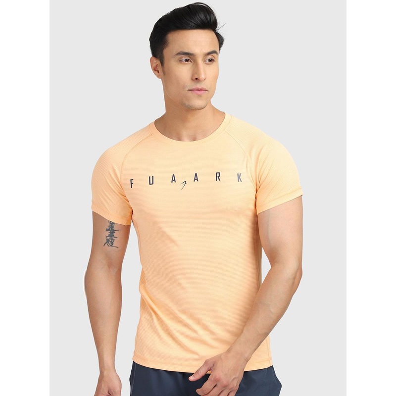 FUAARK Men Typography Printed Anti Odour Slim Fit T-shirt