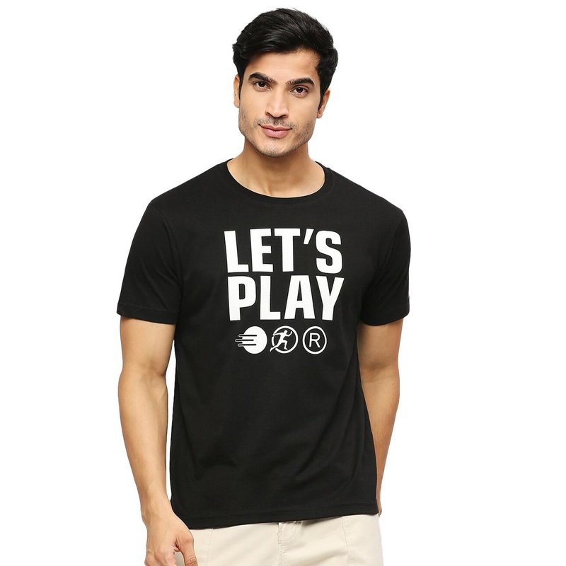 playR Unisex Typography Printed Pure Cotton T-shirt