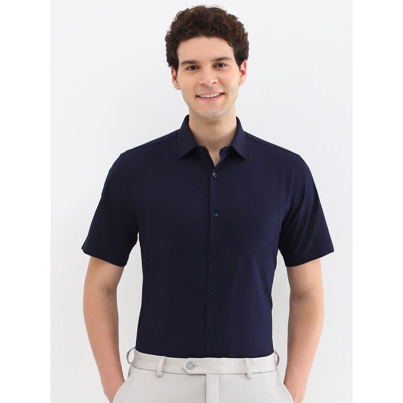 Allen Solly Men Spread Collar Solid Cotton Slim Fit Formal Shirt