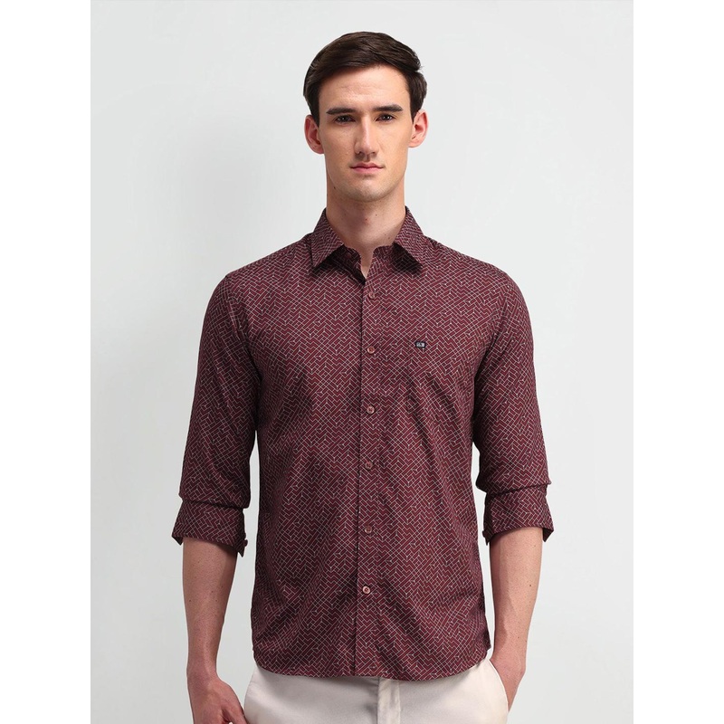 Arrow Sport Men Manhattan Slim Fit Opaque Printed Formal Shirt