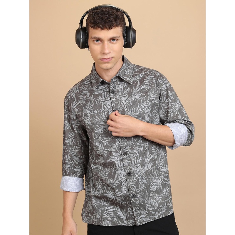 HIGHLANDER Floral Printed Cotton Casual Shirt