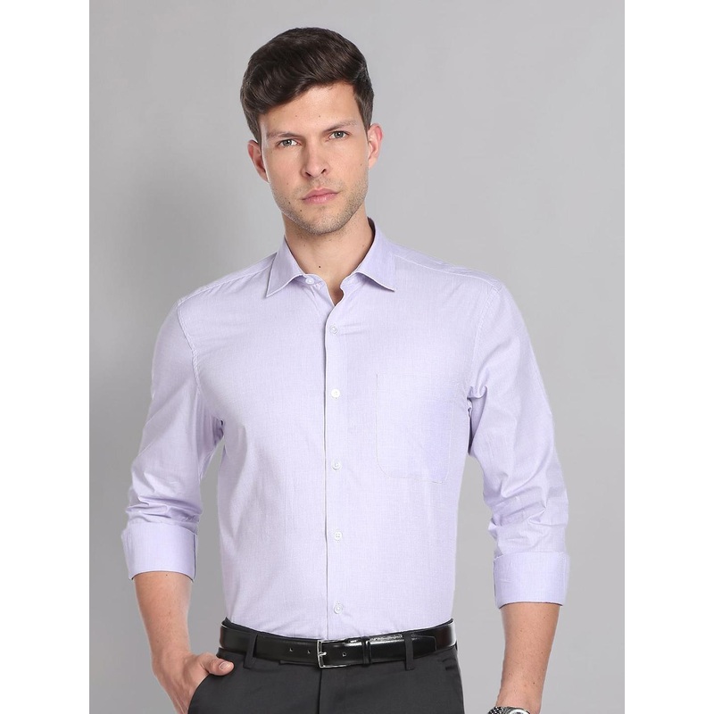 AD By Arvind Cutaway Collar Solid Cotton Formal Shirt