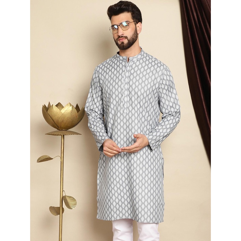 Anouk Ethnic Motifs Printed Mandarin Collar Long Sleeves Kurta