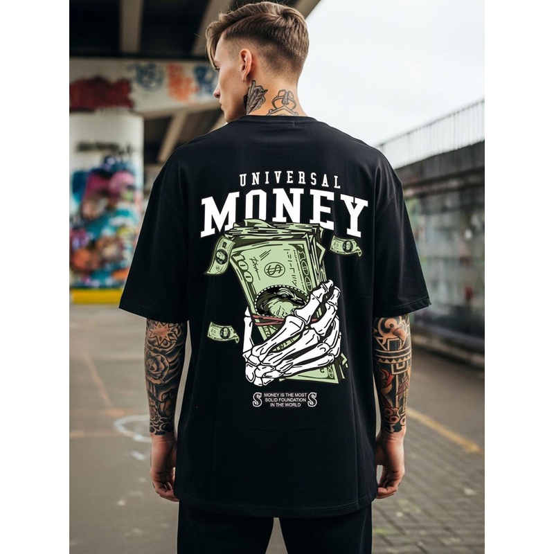 BENNY BROOKS Graphic Printed Oversized Cotton T-shirt