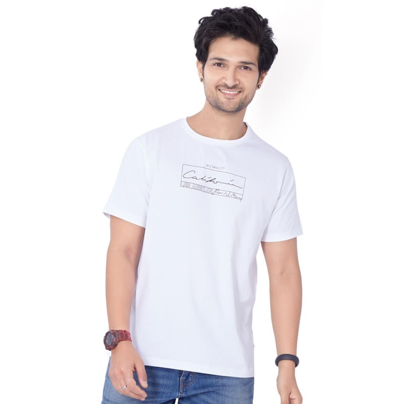 WEET Typography Printed Round Neck Pure Cotton T-Shirt