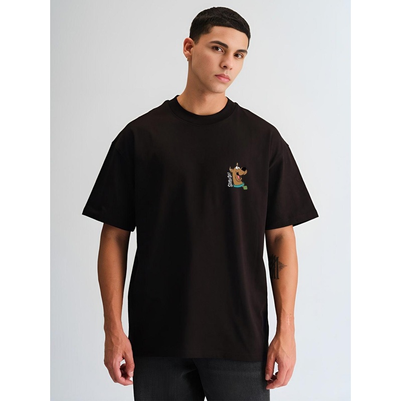 BDSQUARE Men Graphic Printed Oversized Cotton T Shirt