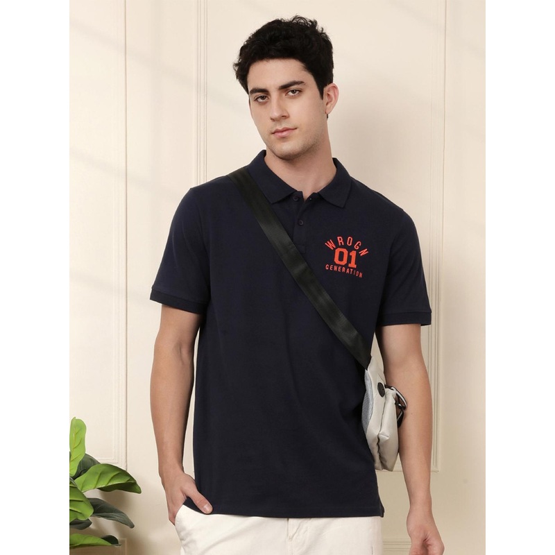 WROGN Polo Collar Pure Cotton T-shirt