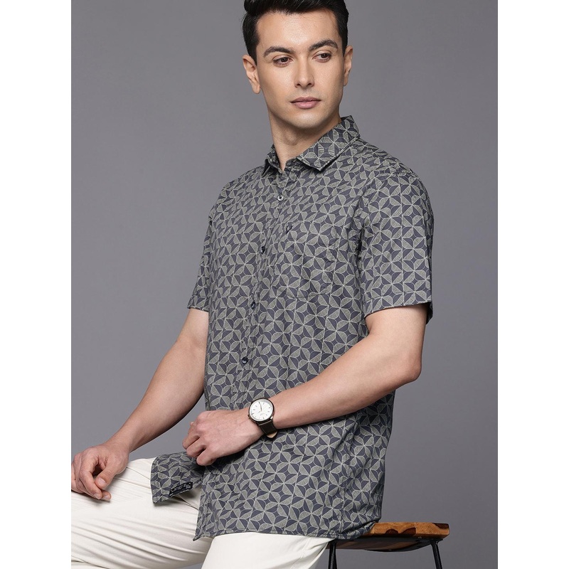 Allen Solly Custom Slim Fit Floral Printed Pure Cotton Casual Shirt