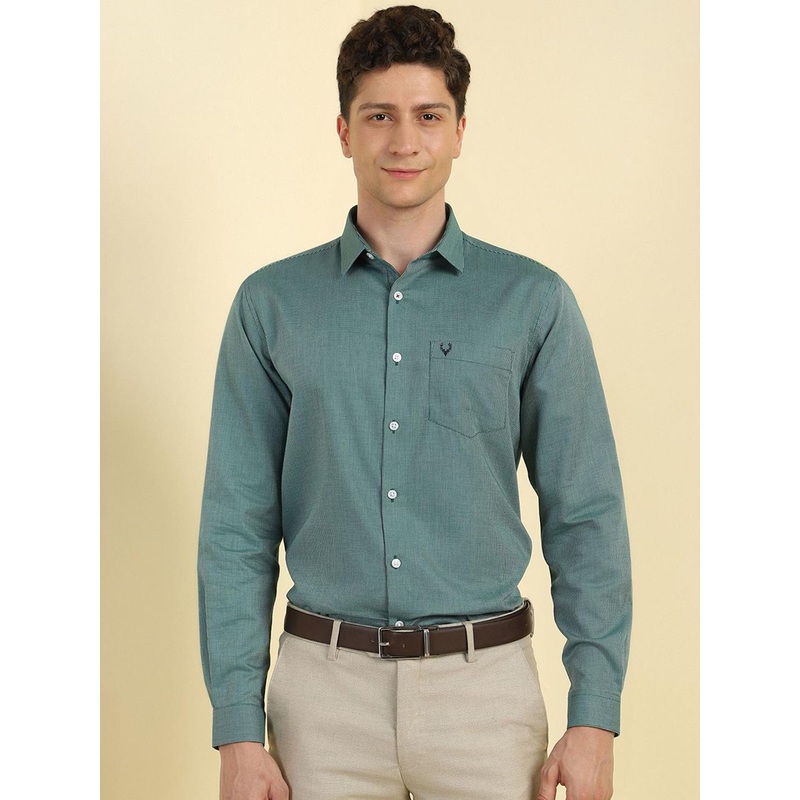 Allen Solly Printed Spread Collar Cotton Slim Fit Shirt
