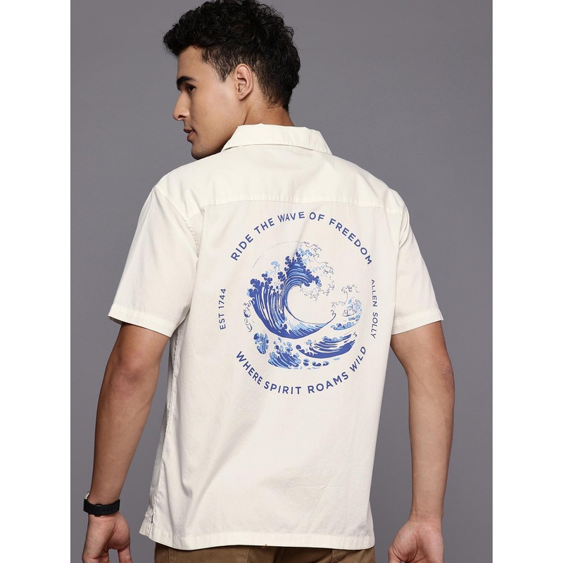 Allen Solly Relaxed Fit Graphic Printed Pure Cotton Casual Shirt