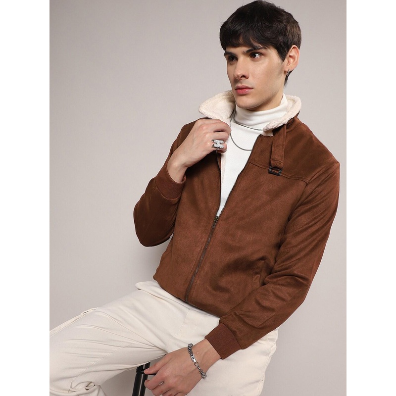 Campus Sutra Windcheater Mock Collar Tailored Jacket