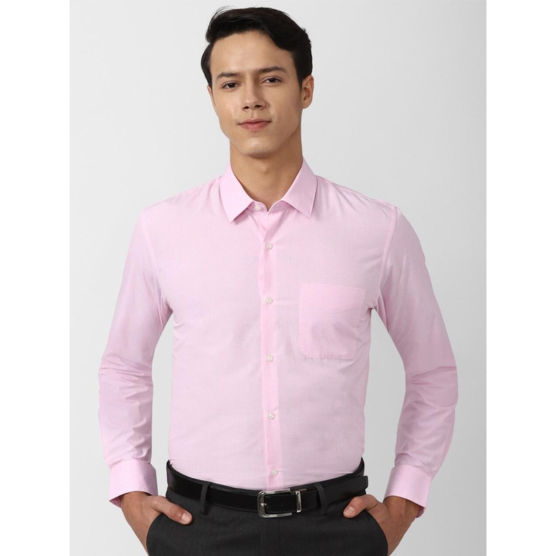 Peter England Men Pink Slim Fit Formal Shirt
