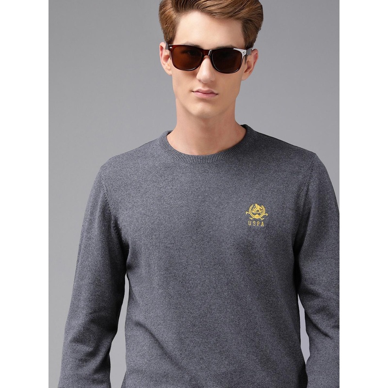 U.S. Polo Assn. Men Charcoal Pullover