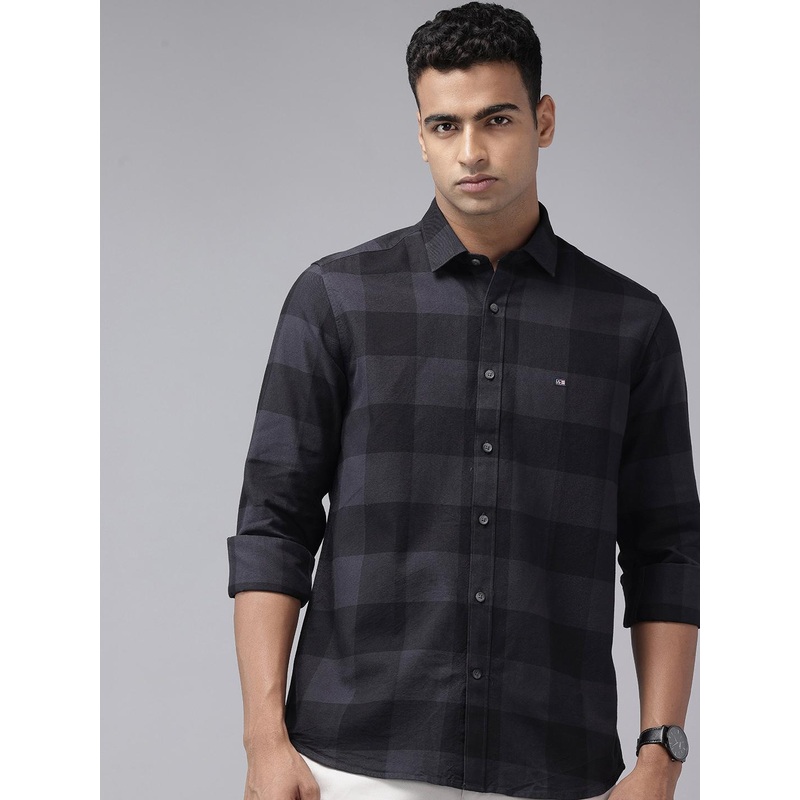 Arrow Sport Manhattan Slim Fit Gingham Checked Pure Cotton Casual Shirt