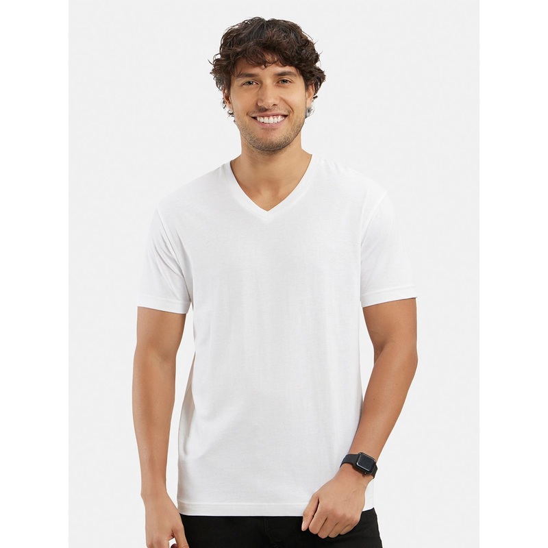 Jockey Combed Cotton Rich V Neck Half Sleeve Tshirt -2726