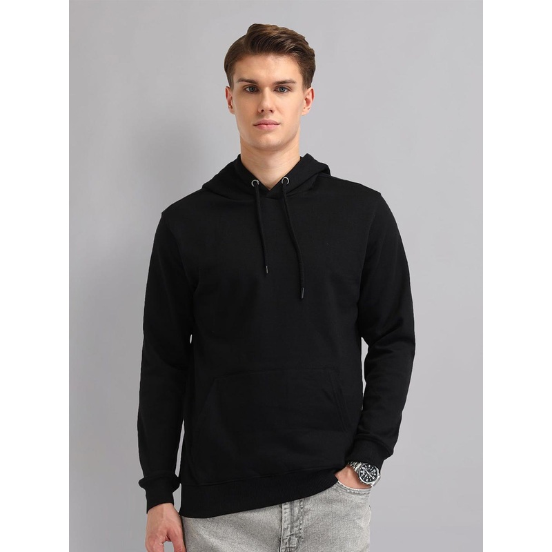 AD By Arvind Men Long Sleeves Hooded Pullover Sweatshirt