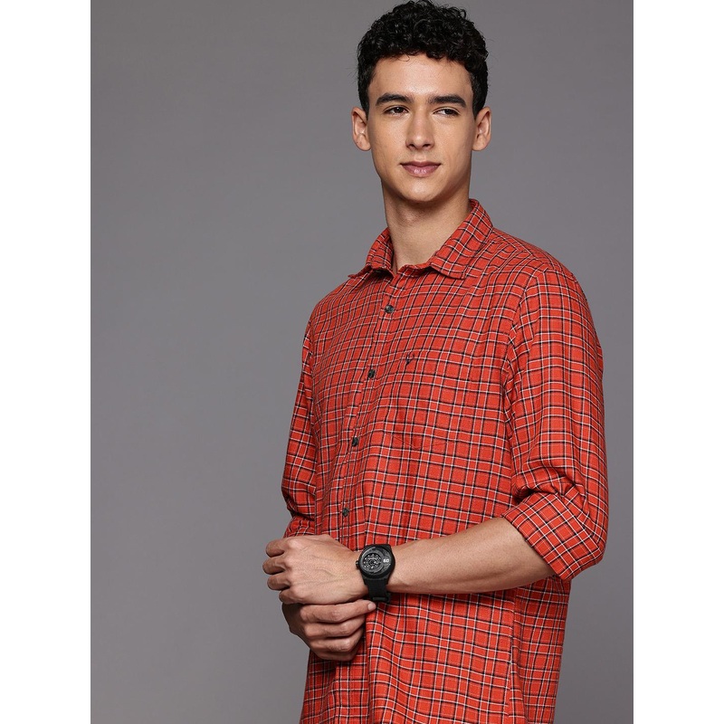 Allen Solly Custom Fit Tartan Checked Casual Shirt