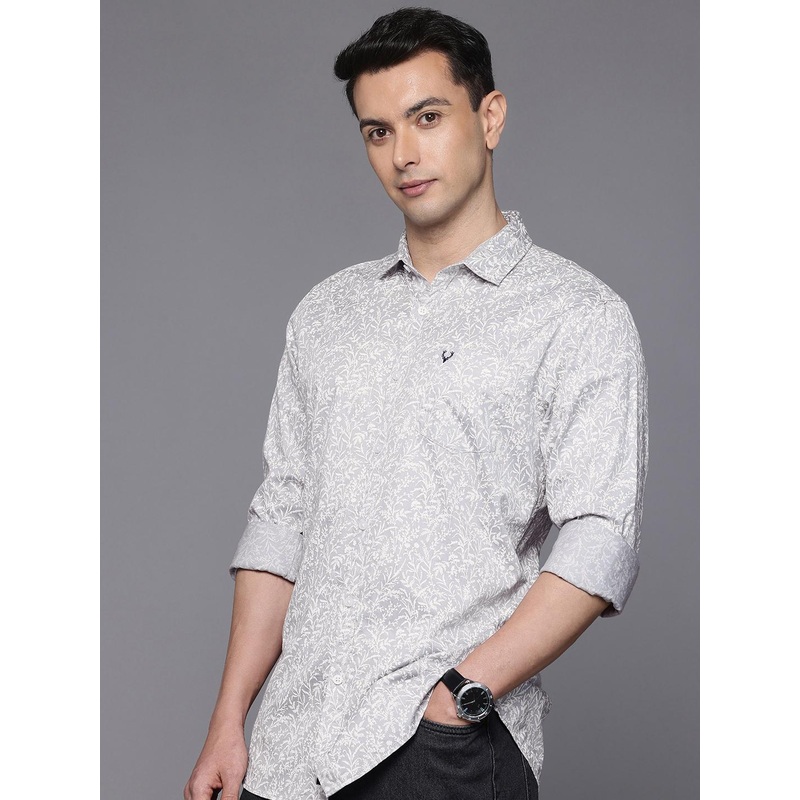Allen Solly Pure Cotton Custom Fit Floral Printed Casual Shirt