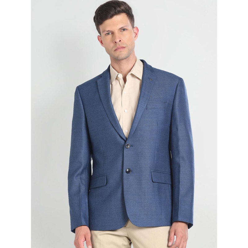 Arrow Notch Lapel Collar Single-Breasted Formal Blazer
