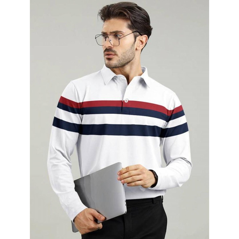 AUSK Striped Full Sleeve Polo Tshirt