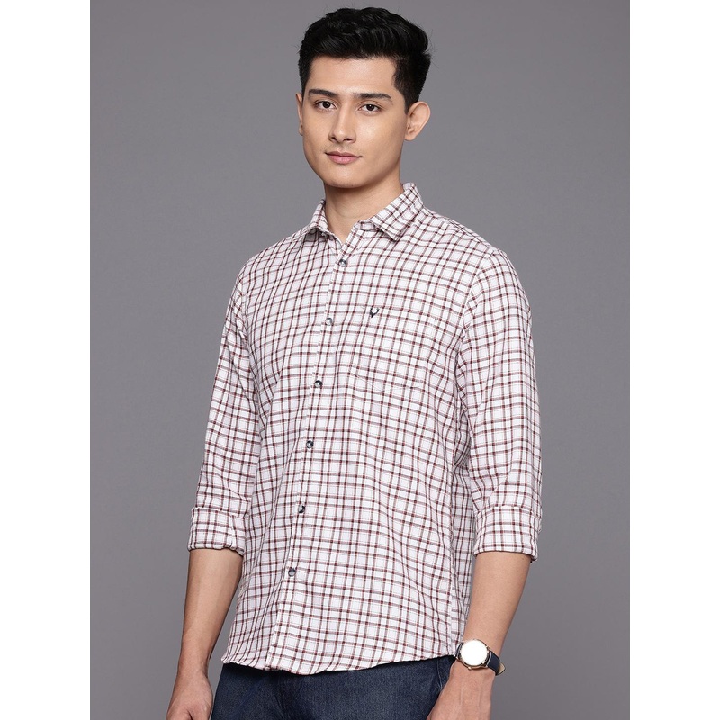 Allen Solly Custom Fit Checked Casual Shirt