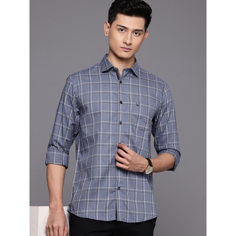 Allen Solly Classic Fit Checked Pure Cotton Casual Shirt