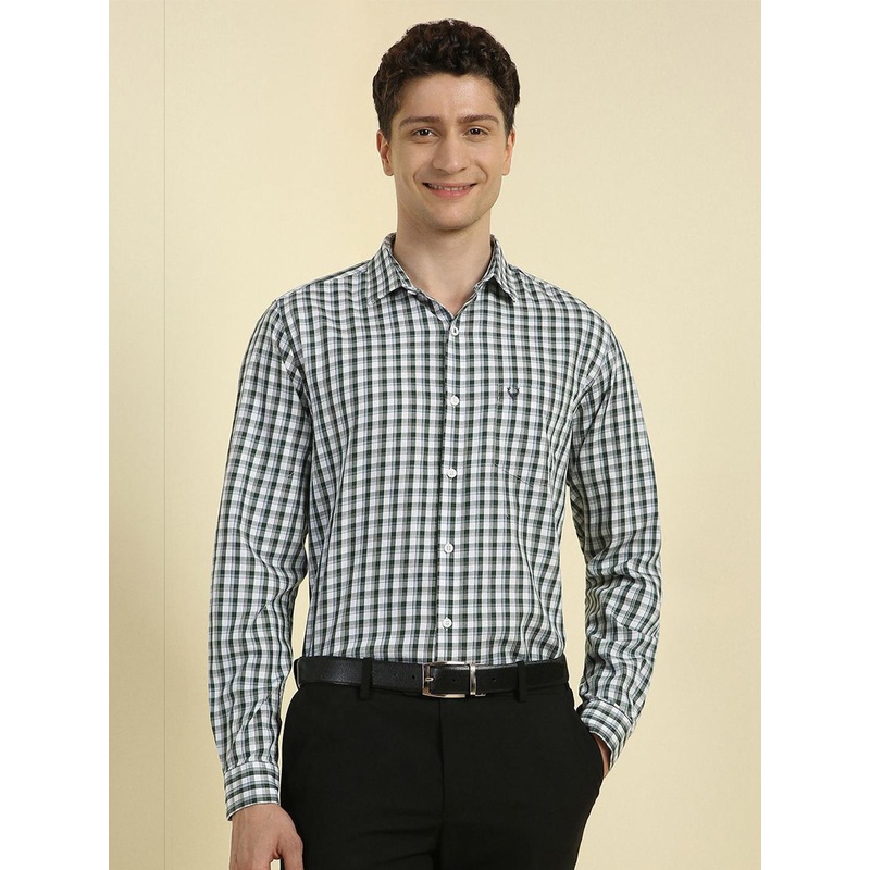 Allen Solly Men Slim Fit Opaque Checked Formal Shirt