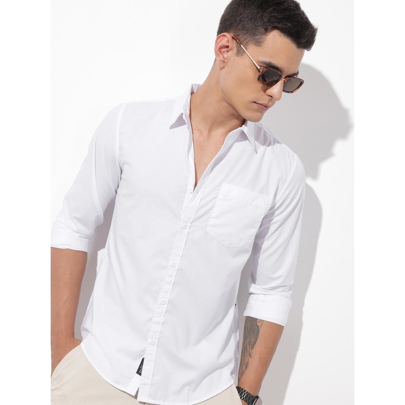 The Roadster Lifestyle Co. Solid Regular Fit Shirt