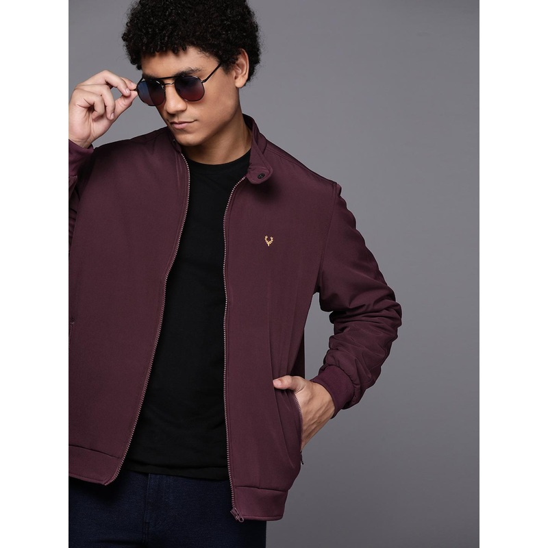 Allen Solly Men Burgundy Padded Jacket