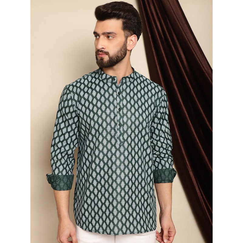 Anouk Ethnic Motifs Printed Thread Work Short Kurta