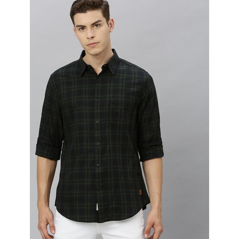 Roadster Men Black Checked Casual Shirt