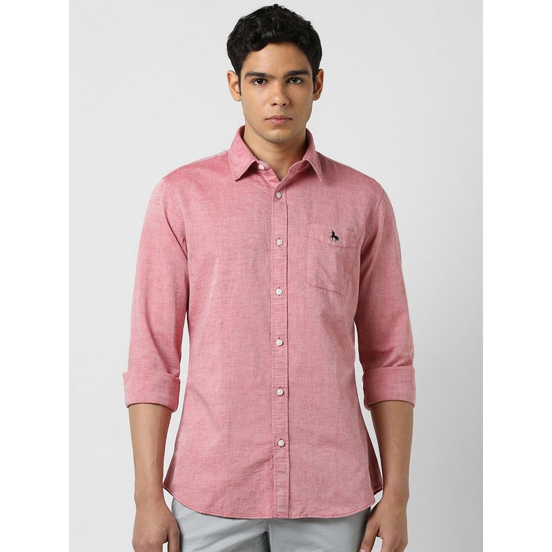 Van Heusen Sport Men Spread Collar Solid Cotton Casual Shirt