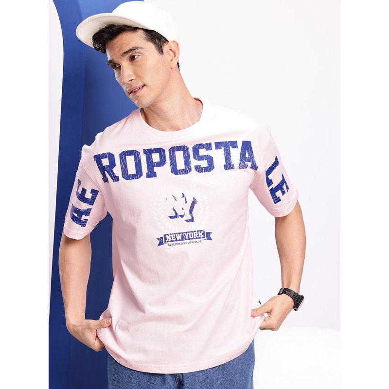Aeropostale Pure Cotton Brand Logo Printed Relaxed Fit T-shirt