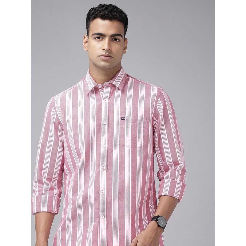 Arrow Sport Pure Cotton Striped Manhattan Slim Fit Casual Shirt