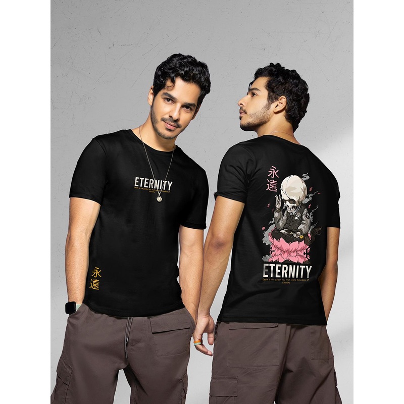 Bewakoof Black Eternity Graphic Printed T-shirt